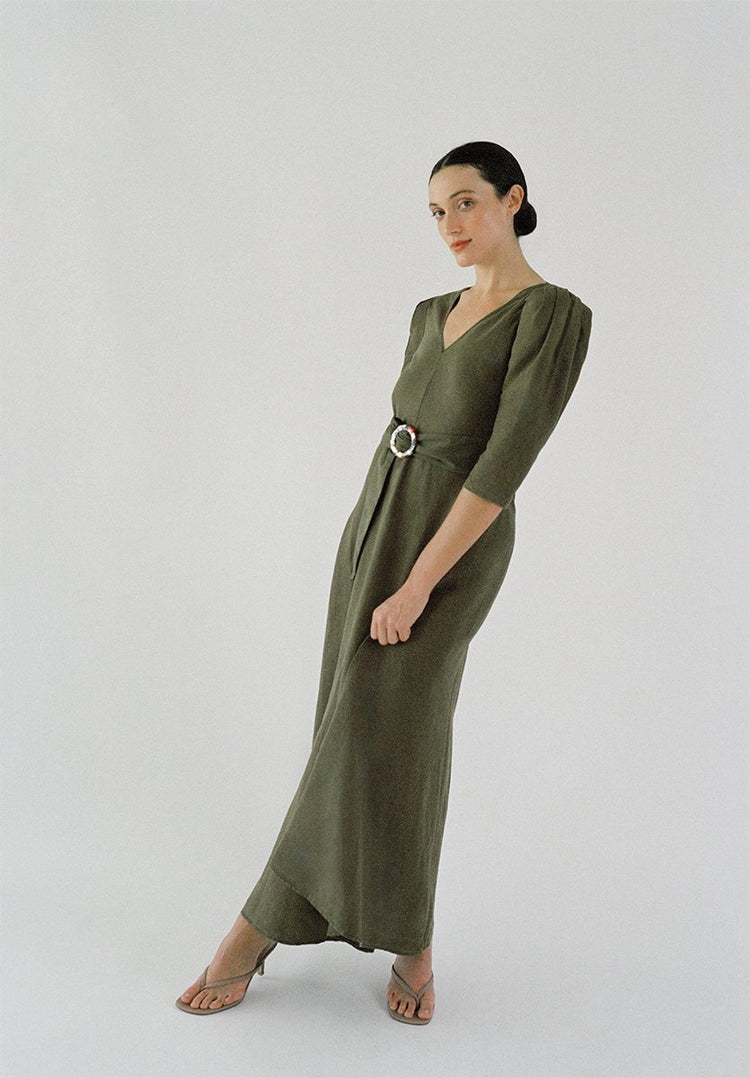 Dresses, Larno Green Italian Linen Dress Size 3x