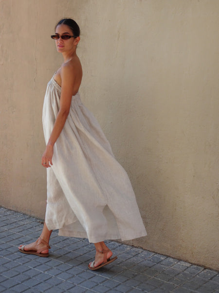 Barra Linen Dress White | Linen Clothing | European Style | Norte Women